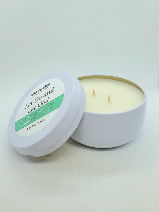 Let Go and Let God Eucalyptus Spearmint Soy Candle