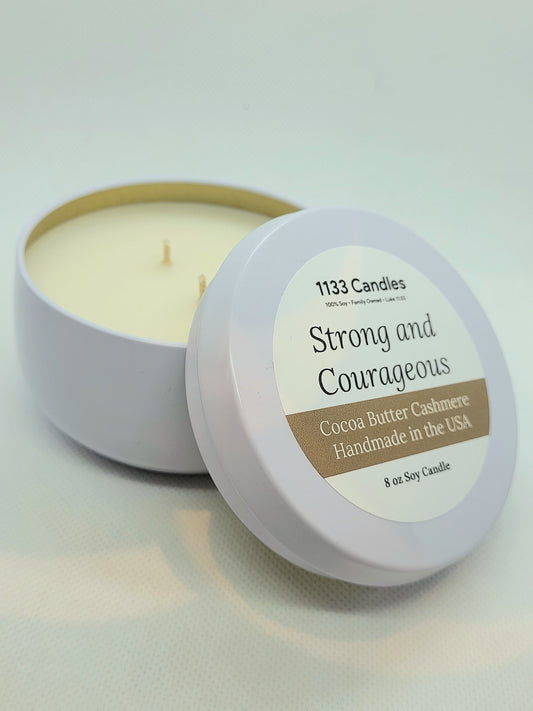 Strong and Courageous Cocoa Butter Cashmere Soy Candle