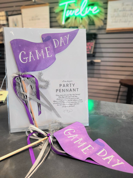 Purple Game Day Party Pennant