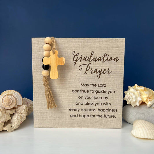 Graduation Prayer Fabric Plaque