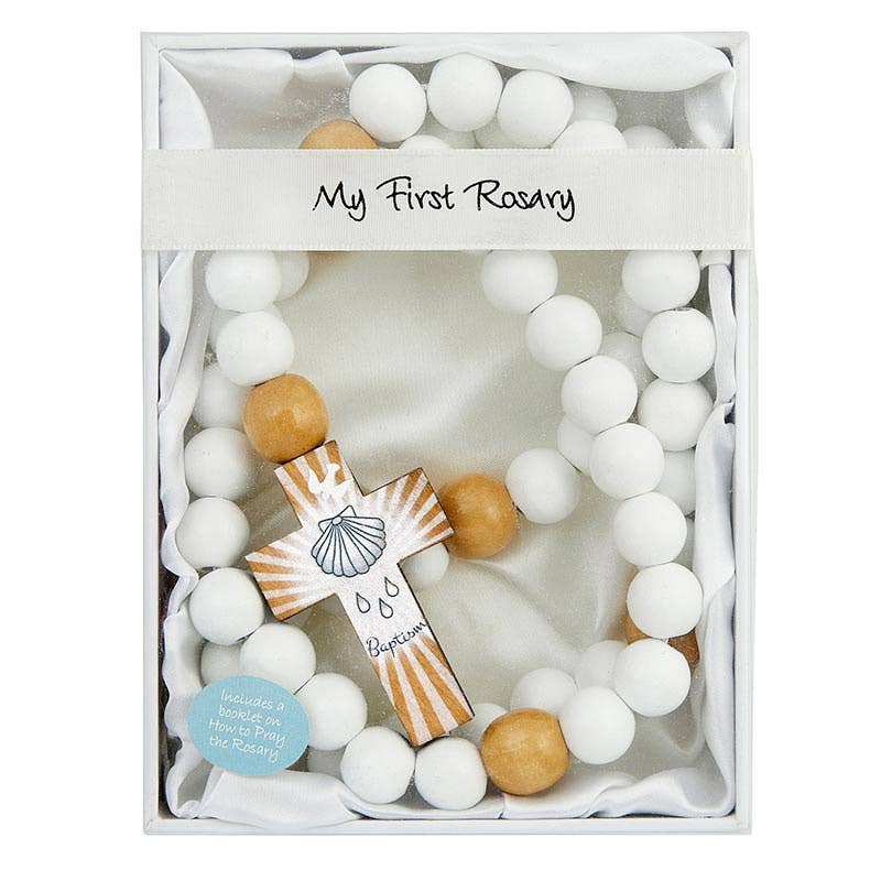 My First Baby Rosary | White