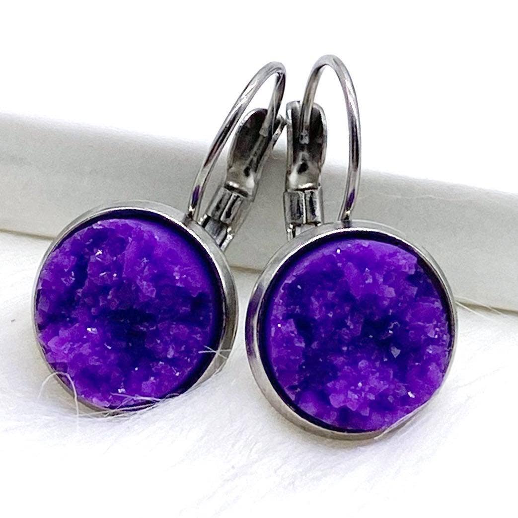 Salsa Round Dangles | Purple