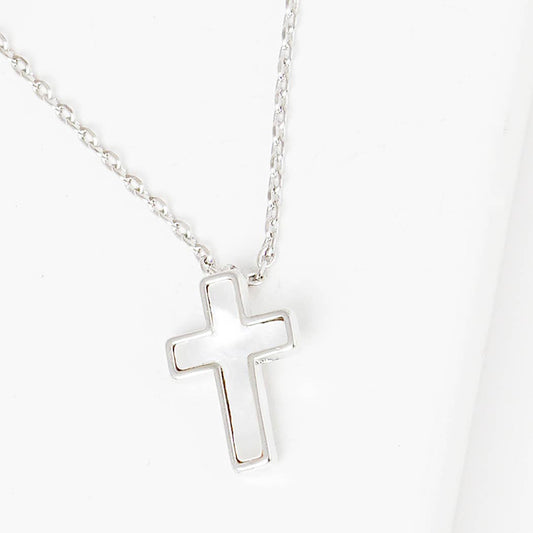 Gold-Dipped Mini Cross Pendant Necklace