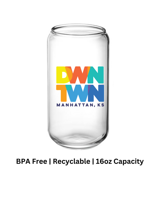 DWNTWN Logo Glass Can Cup