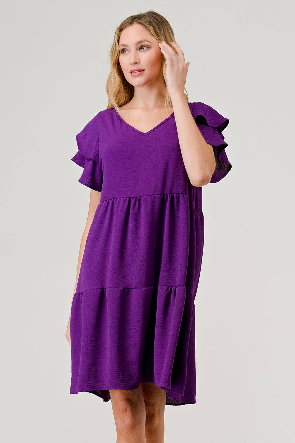 Nora Plus Size Game Day Dress | Purple