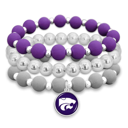 K-State Amanda Stack Silicone Bracelet Set