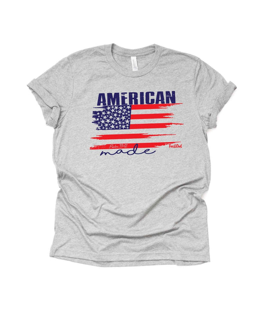 American Made Flag T-Shirt | Grey