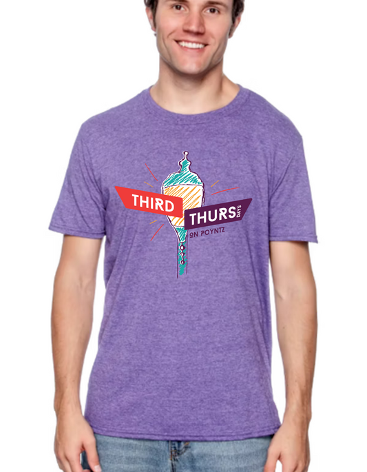 DWNTWN 3rd Thursday T-Shirt | Heather Purple