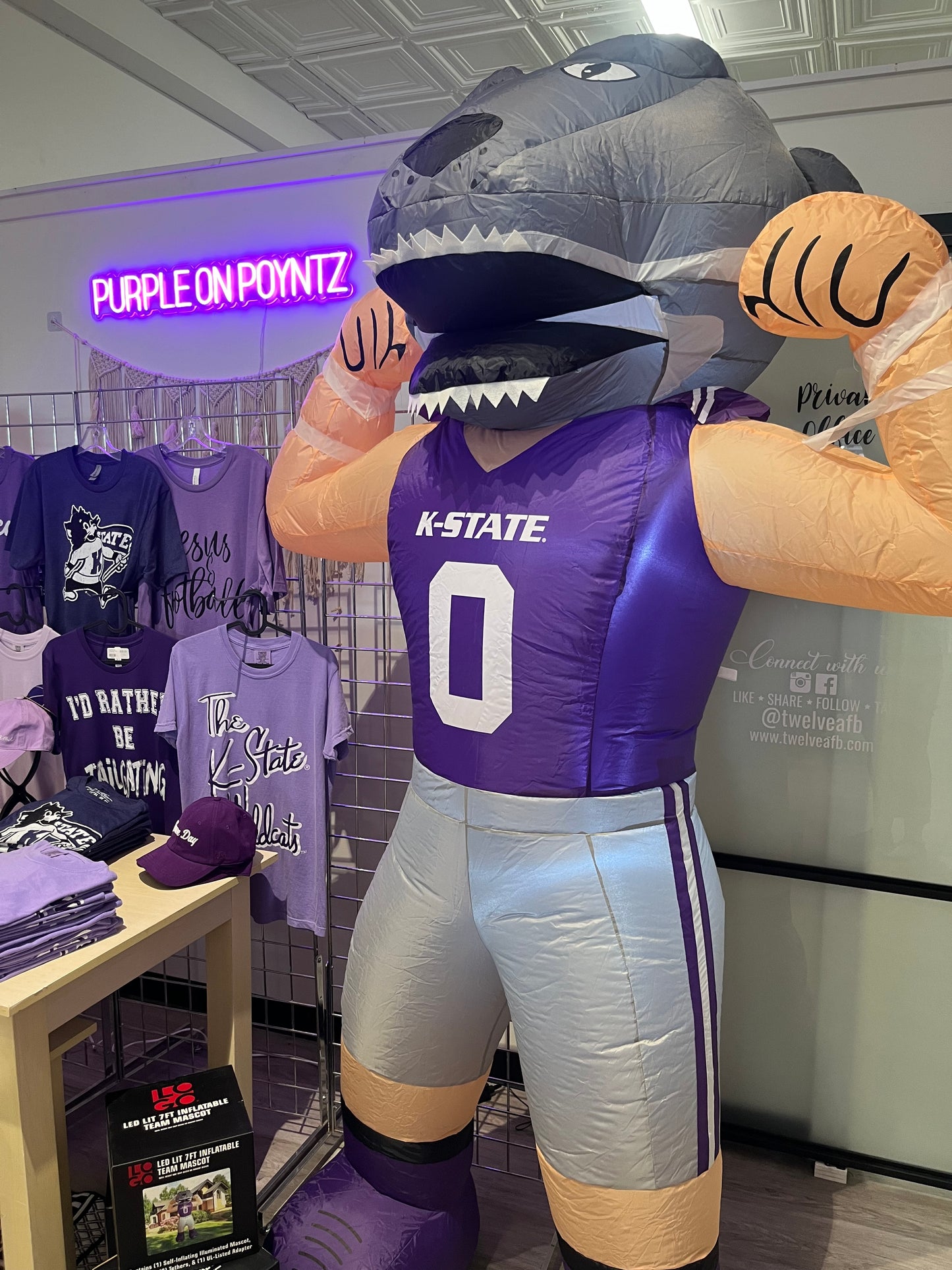 K-State Willie the Wildcat Mascot Yard Inflatable