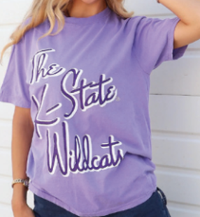 K-State Beverly Comfort Lavender Thrifted Tee