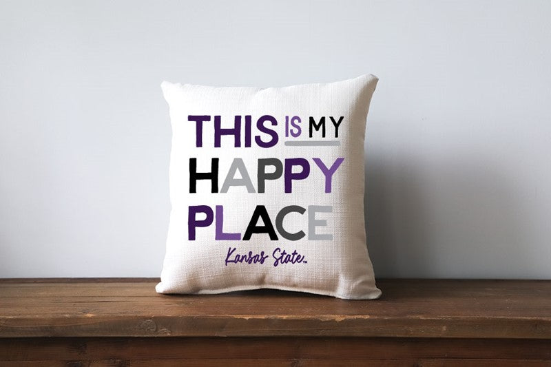 K-State This Is My Happy Place Pillow