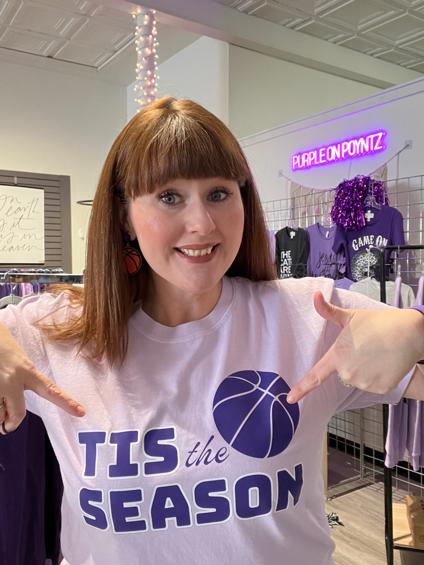 Tis the Season Basketball T-Shirt | Lavender