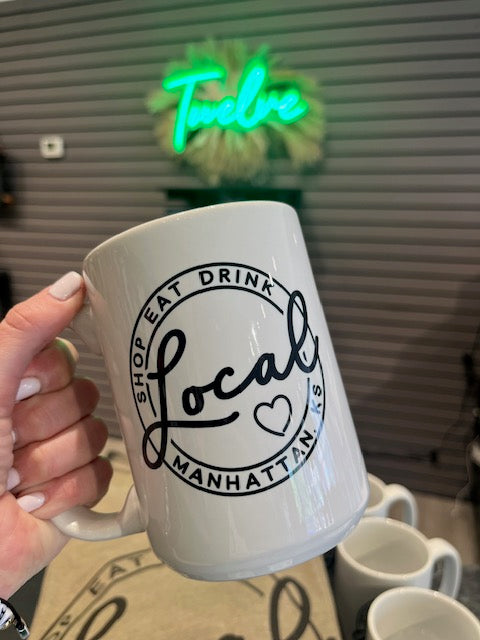 Shop Eat Drink Local Circle Coffee Mug | Manhattan, KS