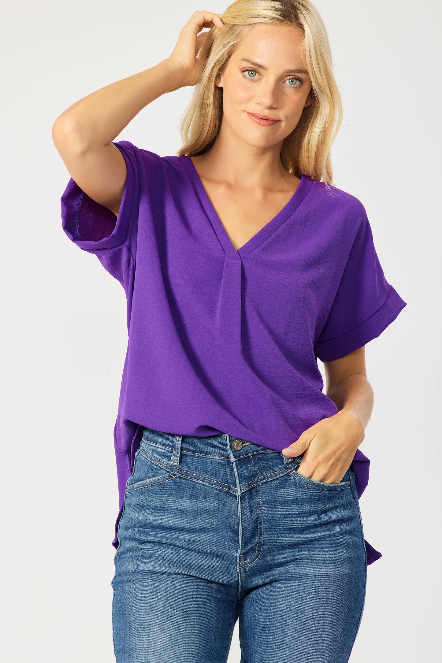 V-Neck Top | Purple