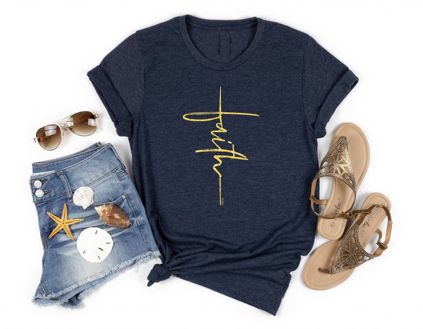 Faith T-Shirt| Navy