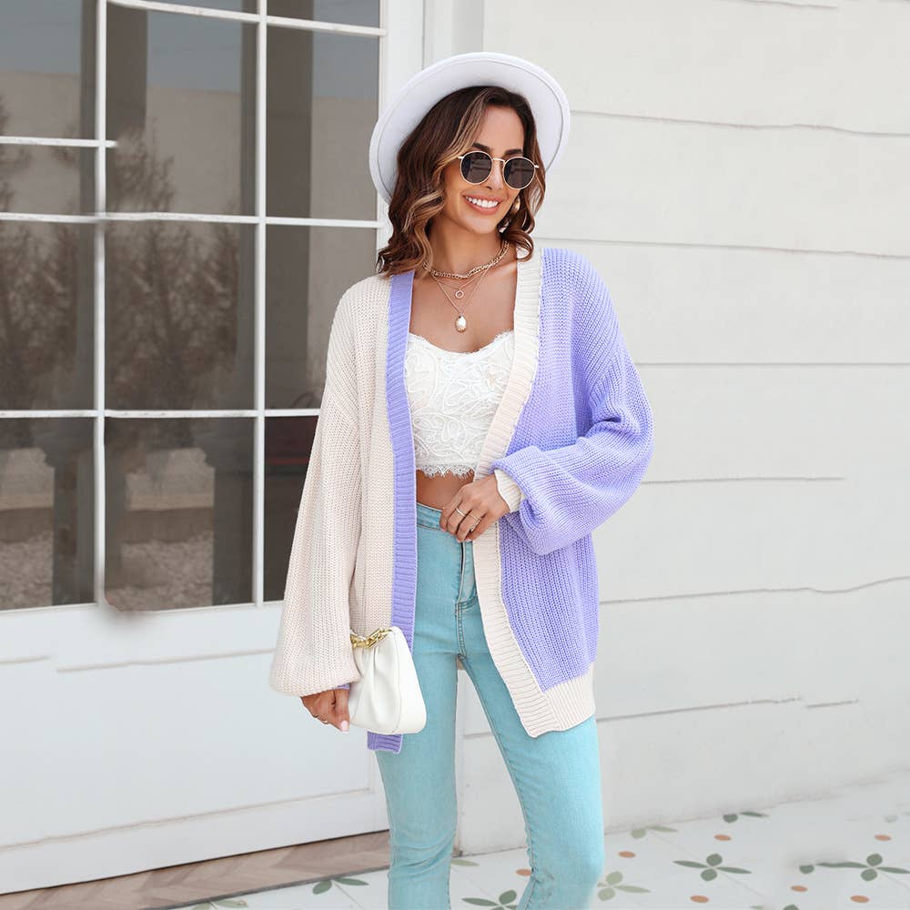 Knitted Cardigan | Lavender