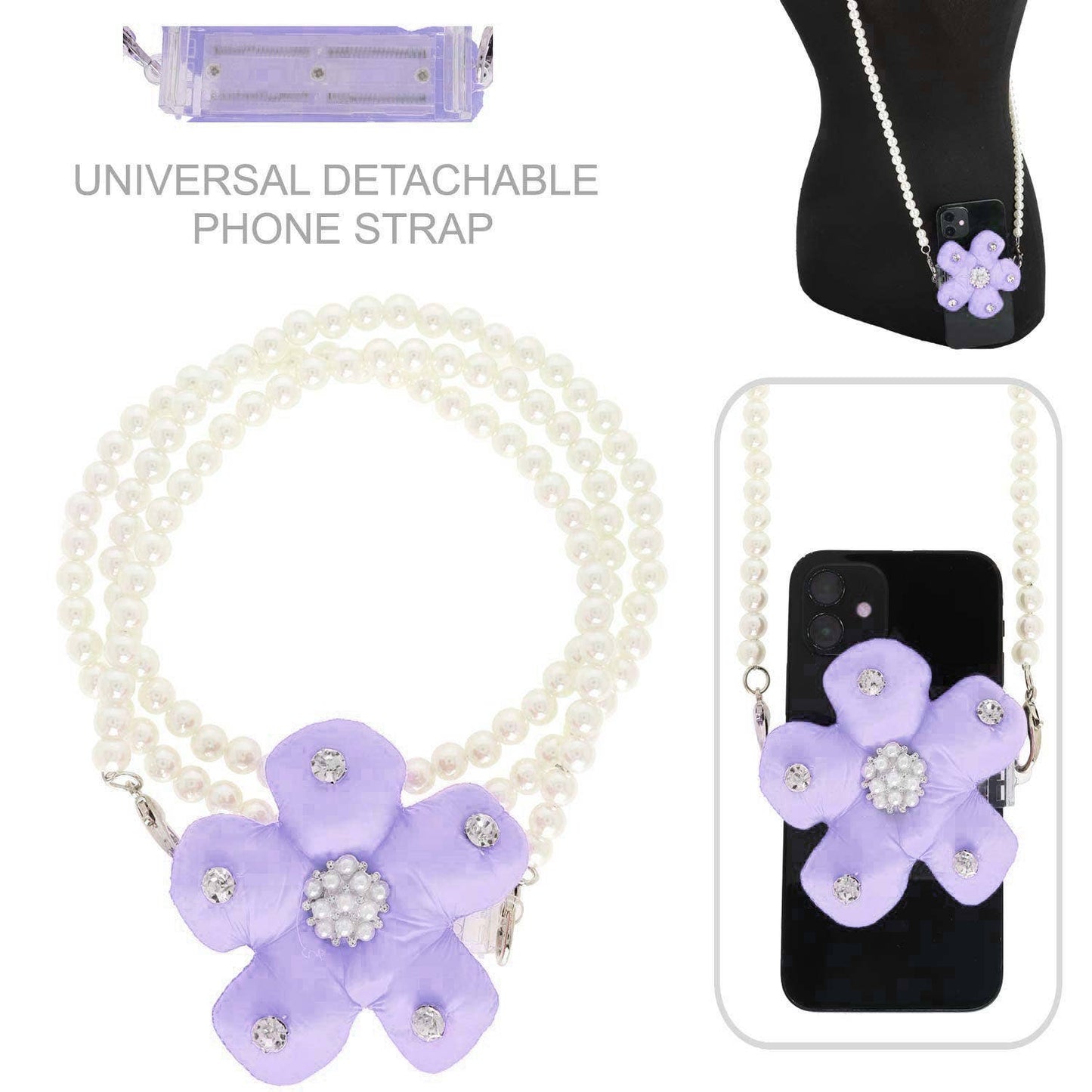 Floral Cellphone Crossbody Attachment