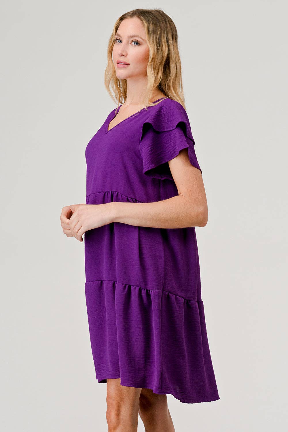 Nora Plus Size Game Day Dress | Purple