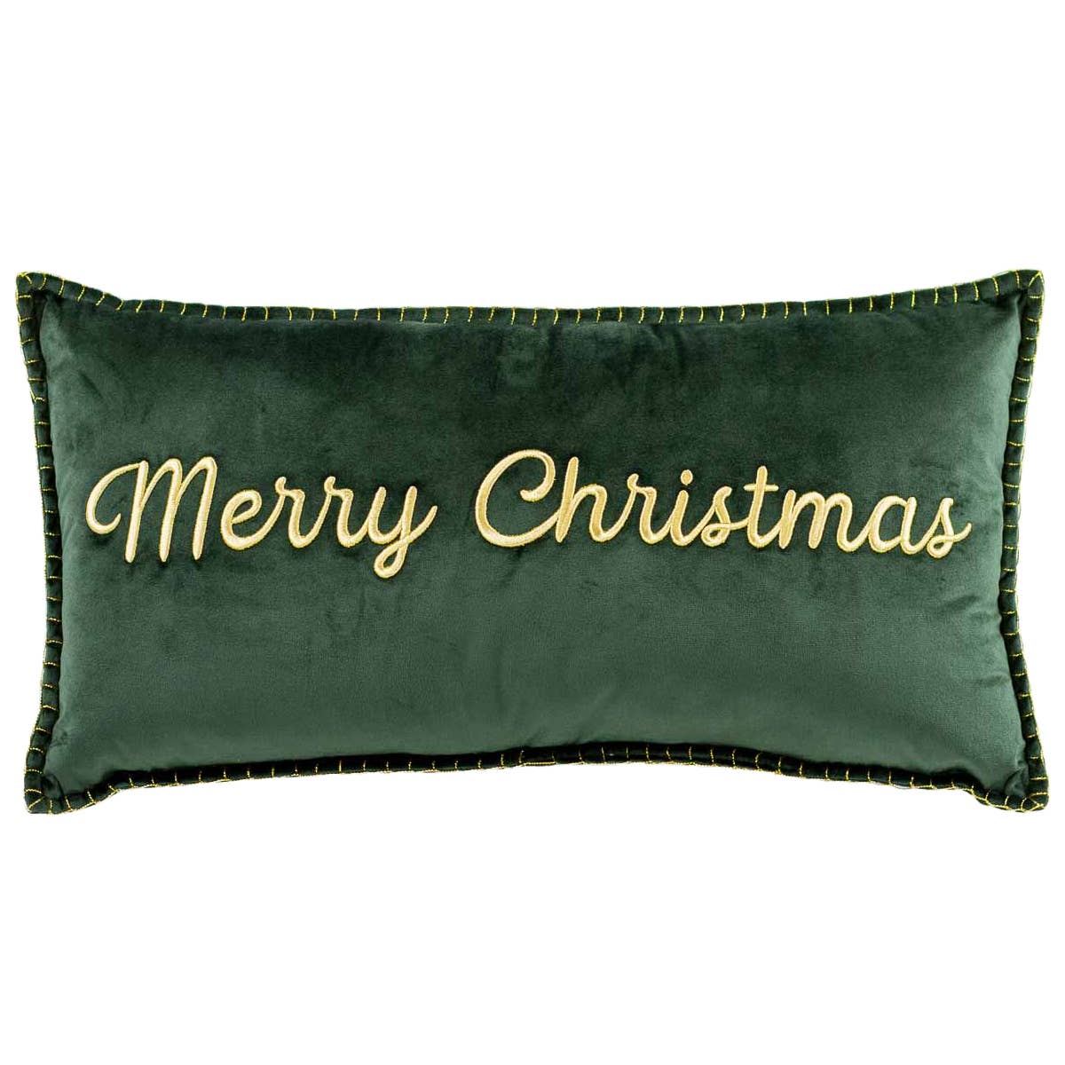 Merry Christmas Embroidered Pillow