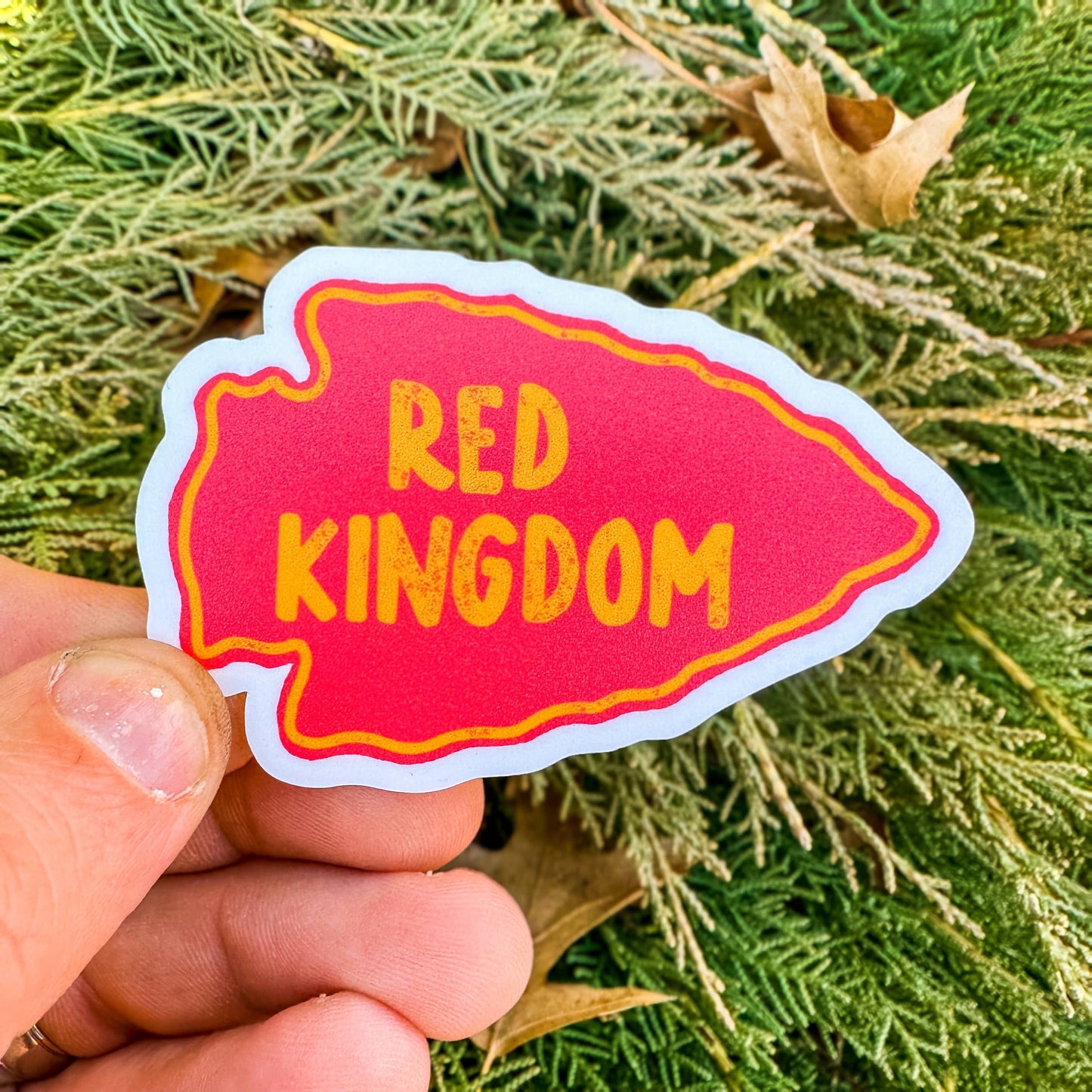 Red Kingdom Arrowhead Waterproof Vinyl Sticker