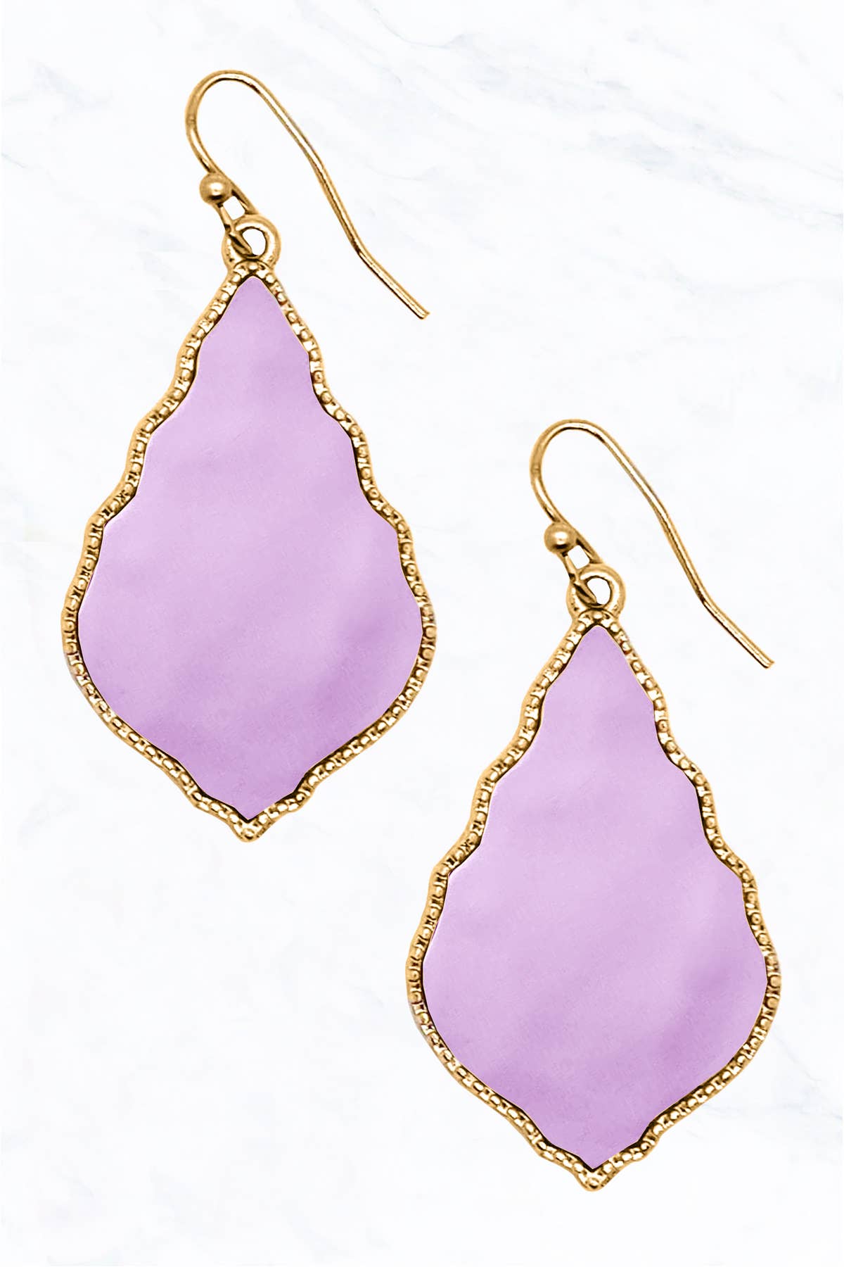Color Coated Moroccan Earrings | Lavender