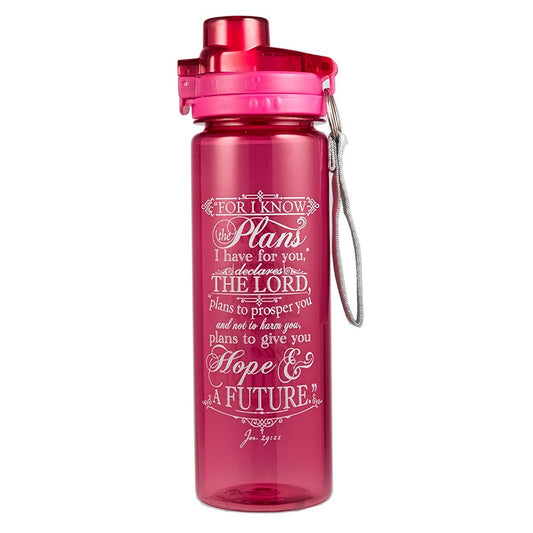 I Know the Plans Plastic Water Bottle