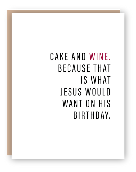 CAKE AND WINE Card