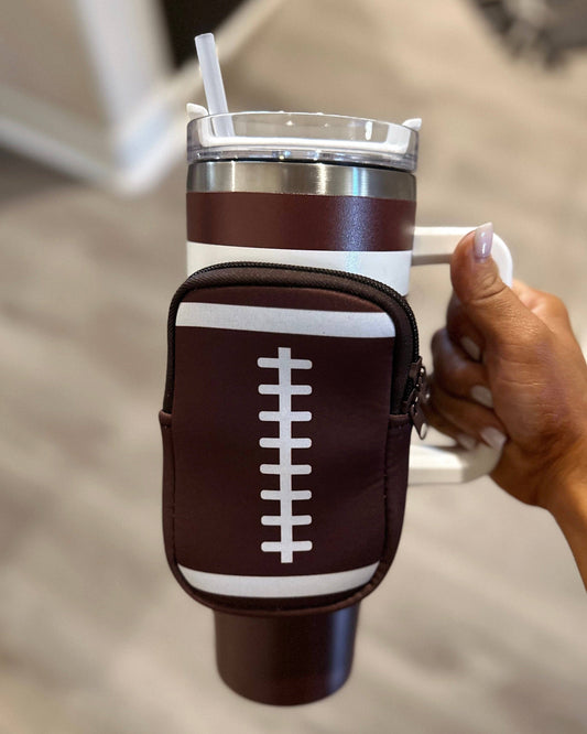 Plain Football Pouch for Tumbler