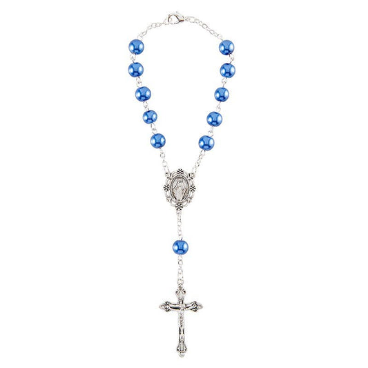 Blue Pearl Auto Rosary