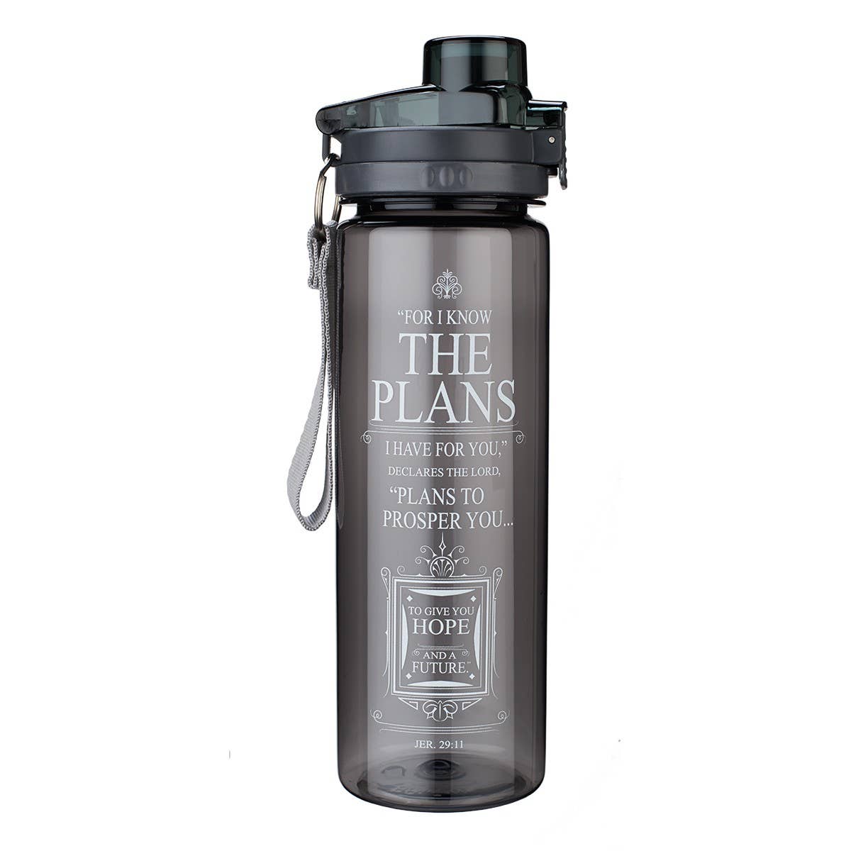 I Know the Plans Black Plastic Water Bottle