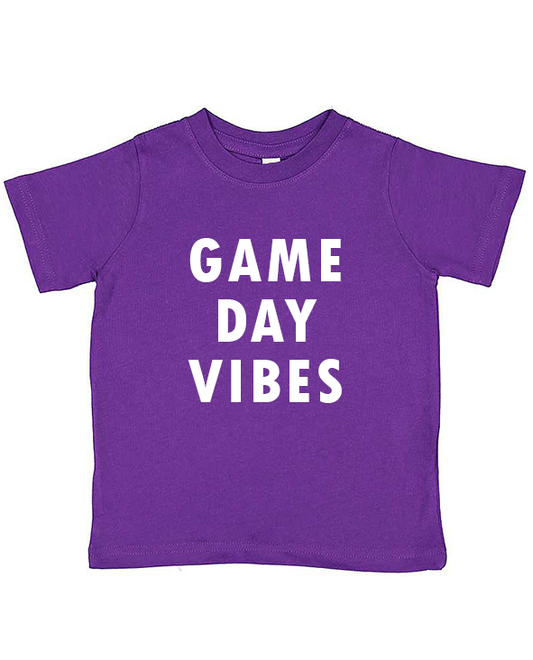 Game Day Vibes Kids Football T-Shirt | Purple