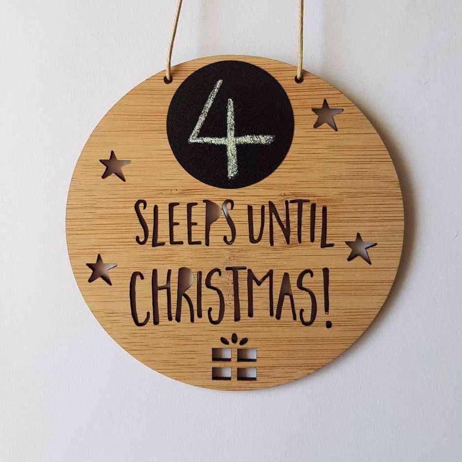 Sleeps Until Christmas Countdown Ornament