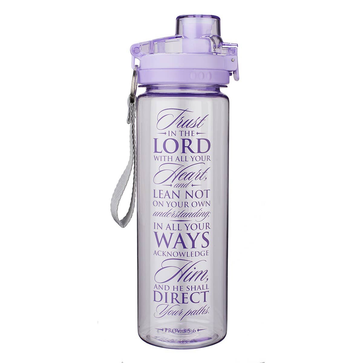 Trust in the Lord Purple Plastic Water Bottle