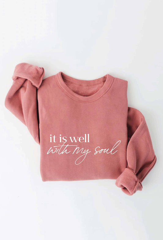 It Is Well With My Soul Sweatshirt | Mauve