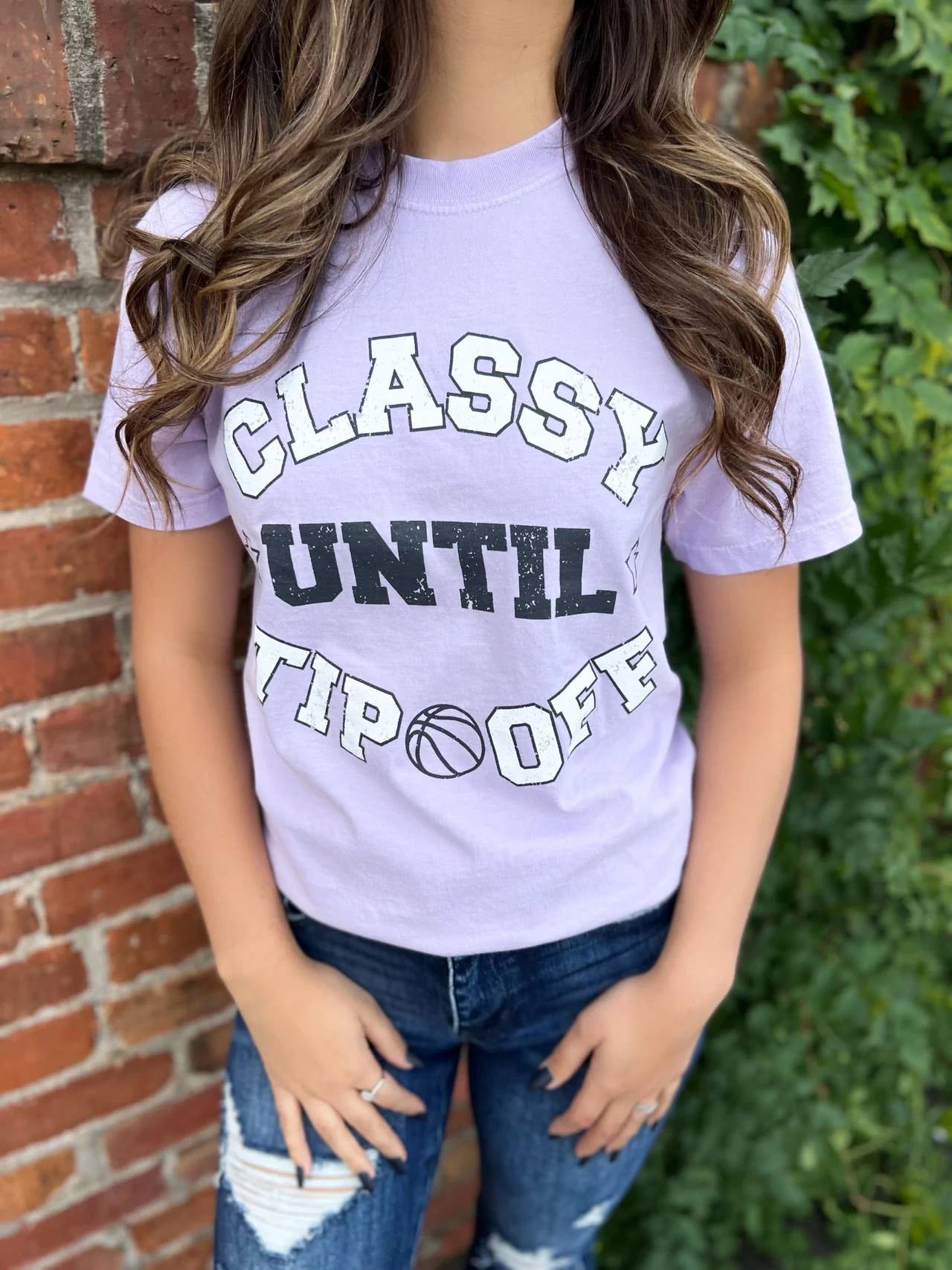 Classy Until Tip Off Lavender T-Shirt