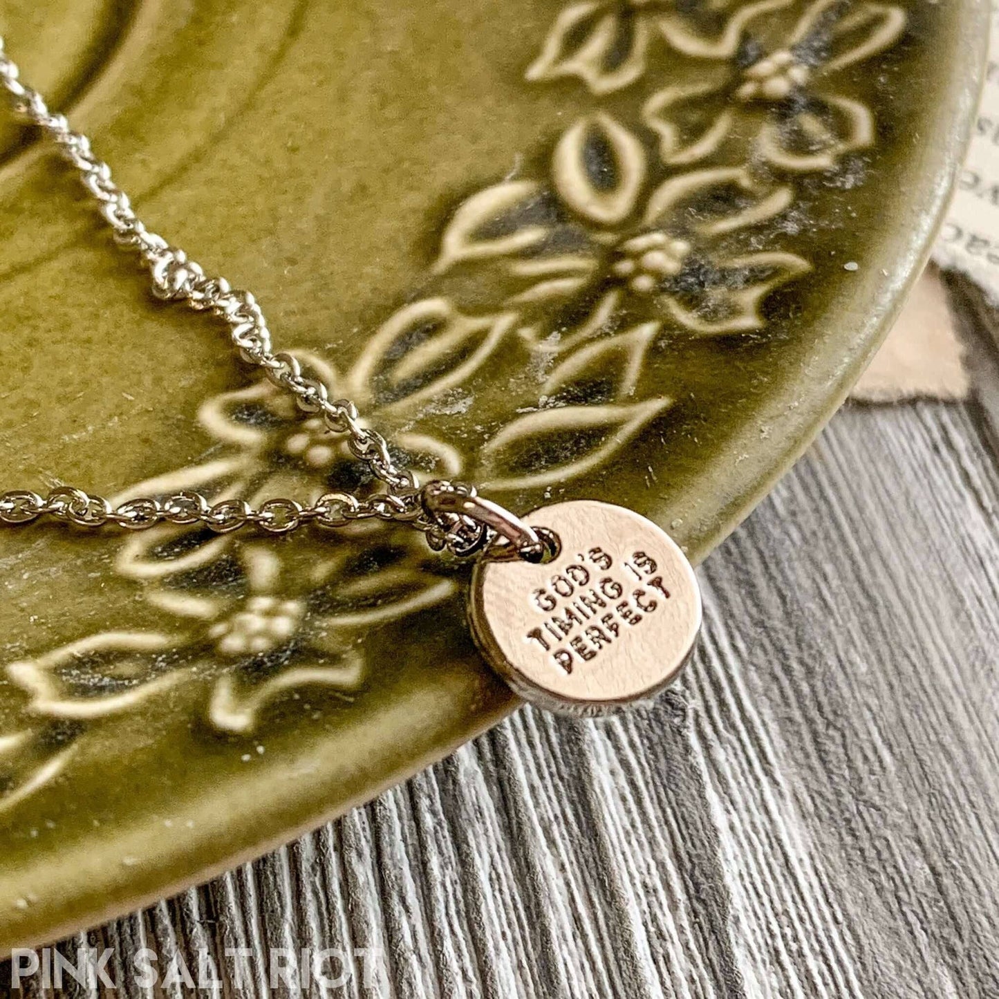 It's Not Too Late Silver Coin Necklace