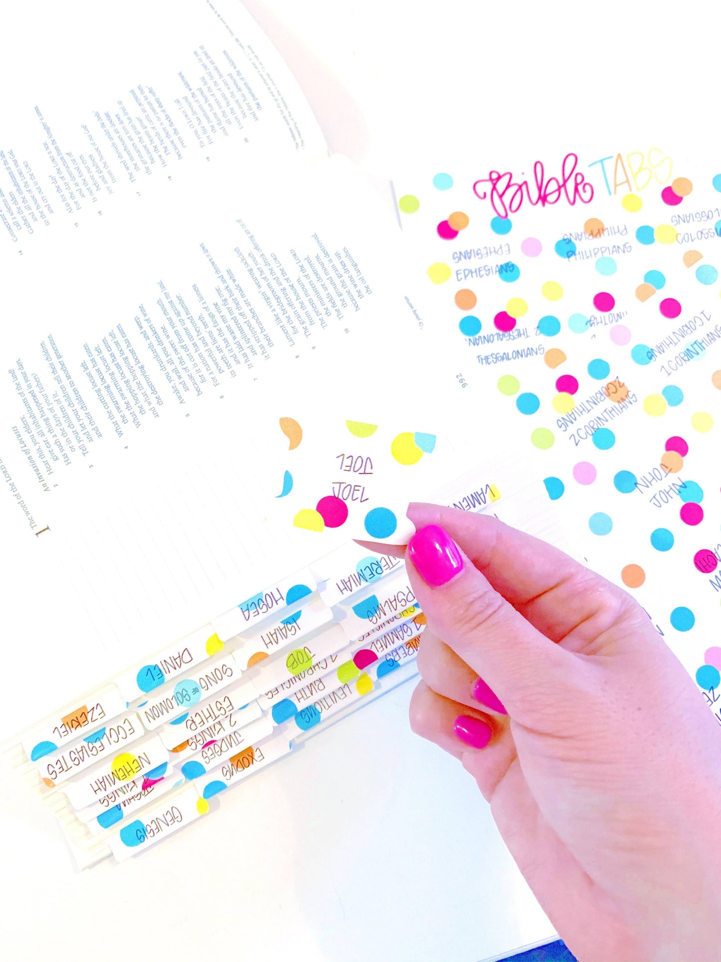 All She Wrote Notes Confetti Bible Tabs Stickers