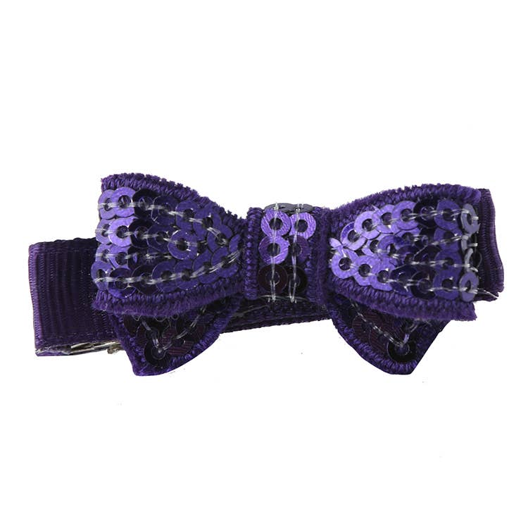 Petite Bow Clip | Purple