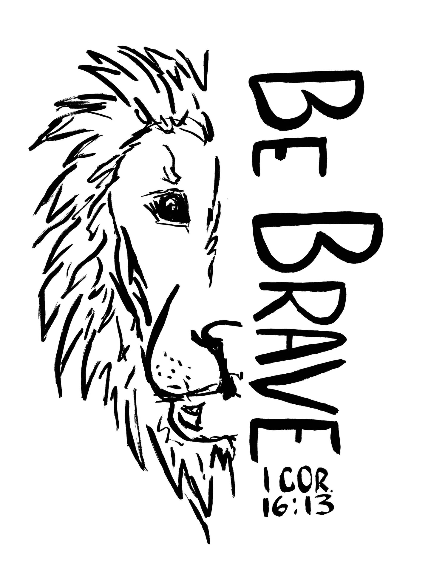 Be Brave Lion Temporary Tattoo