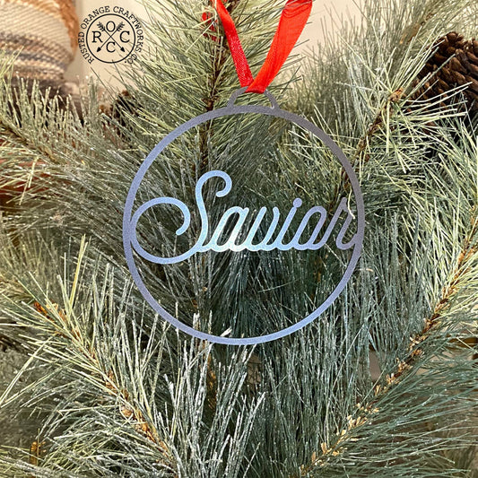 Savior Metal Christmas Ornament