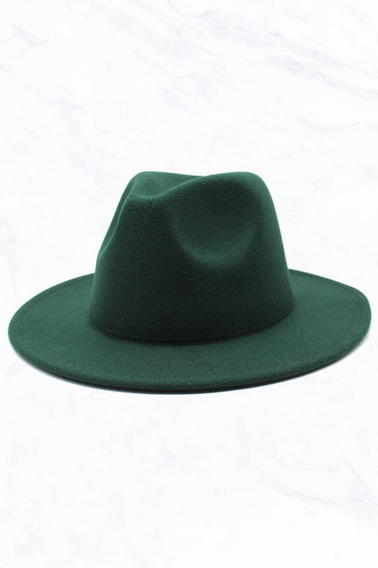 Retro Flat Fedora Hat | Christmas Green