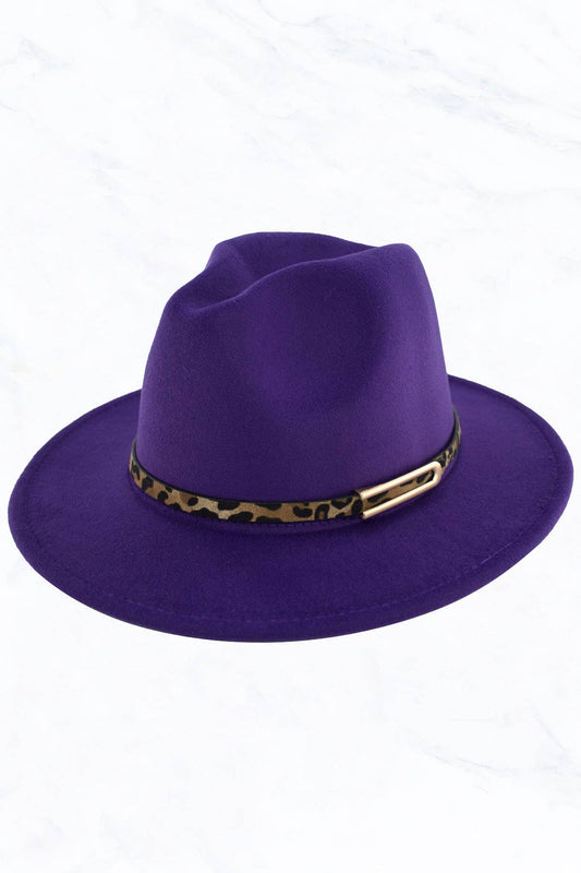 Retro Flat Brim Hat | Purple