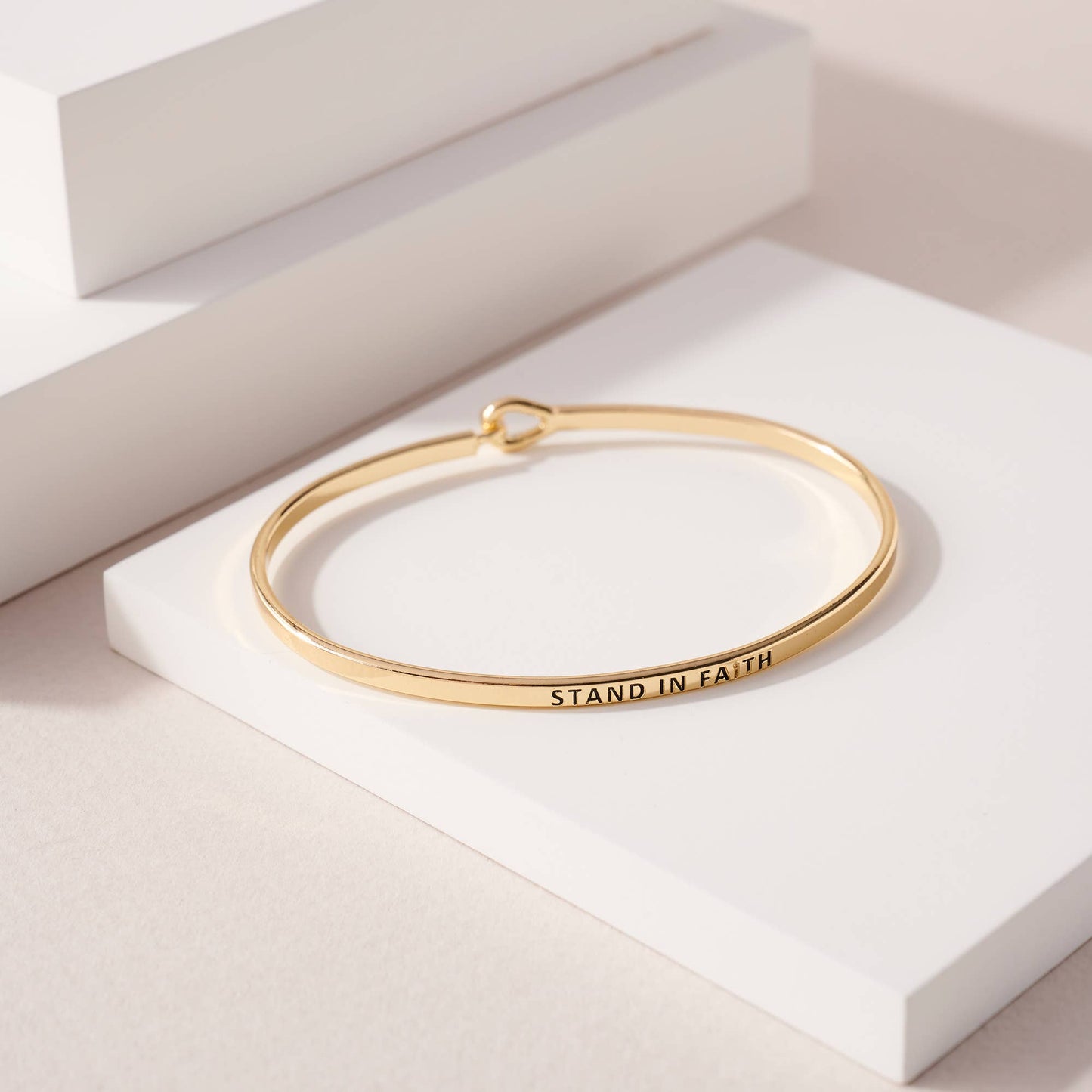 Stand In Faith Lasso Bracelet | Gold