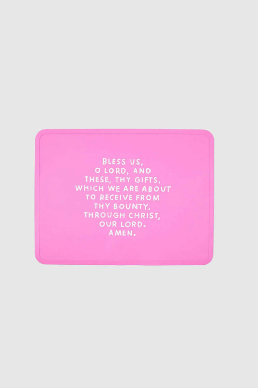 Meal Blessing Silicone Placemat | Pink
