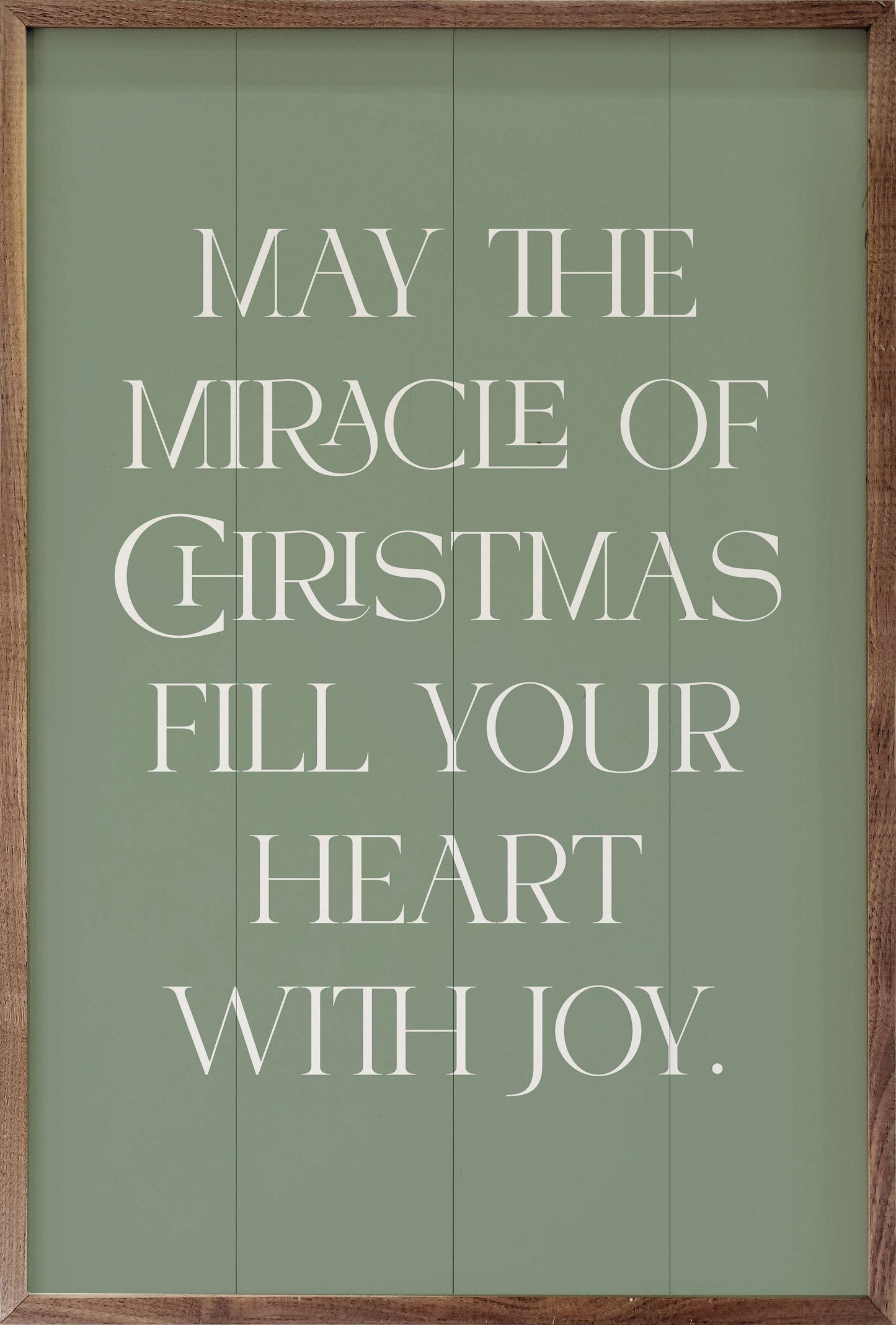 May The Miracle Of Christmas Green | 24 x 36 x 1.5