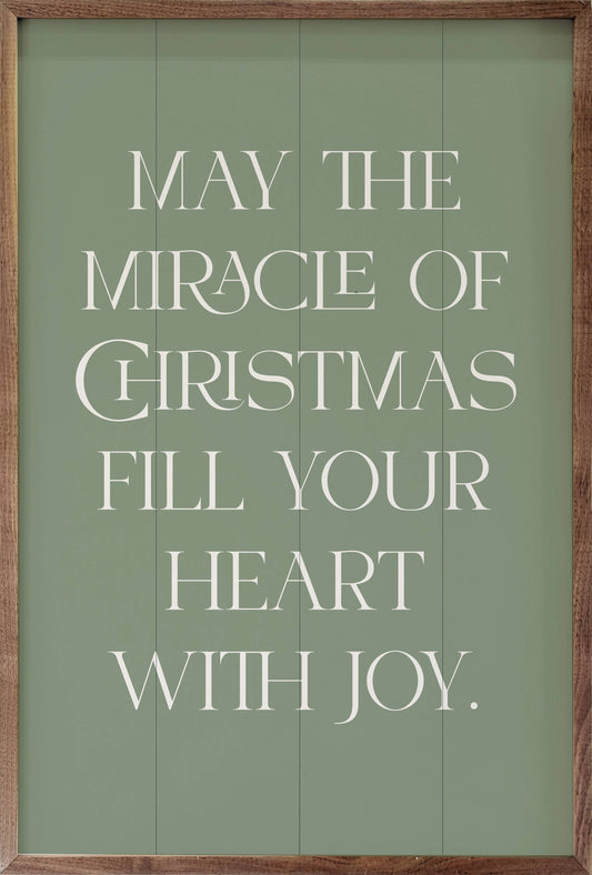 May The Miracle Of Christmas Green | 24 x 36 x 1.5